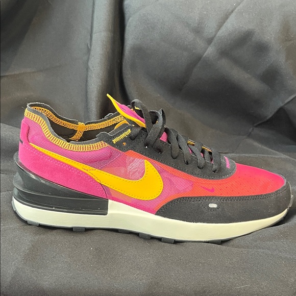 Nike Black and Pink Sneakers with Yellow Swoosh - Picture 9 of 9